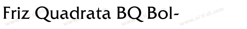 Friz Quadrata BQ Bol字体转换